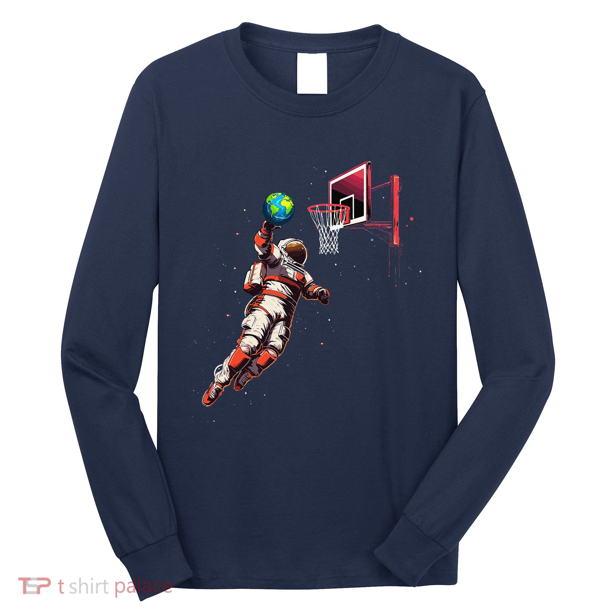Astronaut Basketball Outer Space Gifts Space Long Sleeve Shirt