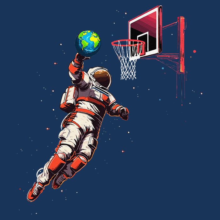 Astronaut Basketball Outer Space Gifts Space T-Shirt