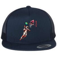 Astronaut Basketball Outer Space Gifts Space Flat Bill Trucker Hat