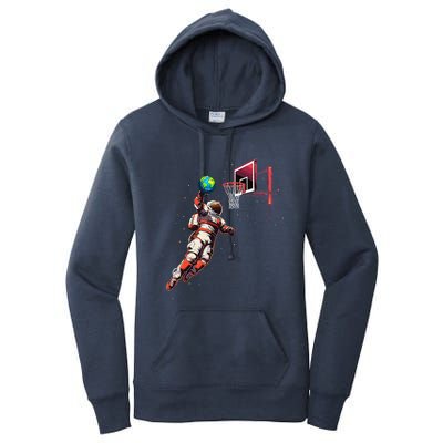 Astronaut Basketball Outer Space Gifts Space Women's Pullover Hoodie
