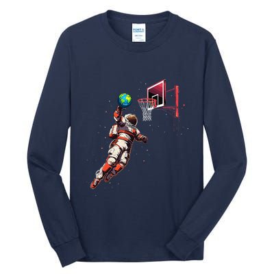 Astronaut Basketball Outer Space Gifts Space Tall Long Sleeve T-Shirt