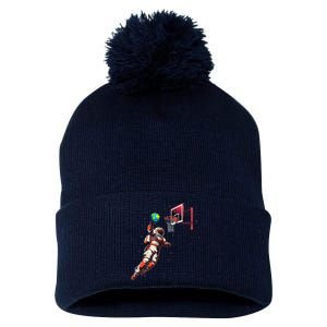 Astronaut Basketball Outer Space Gifts Space Pom Pom 12in Knit Beanie