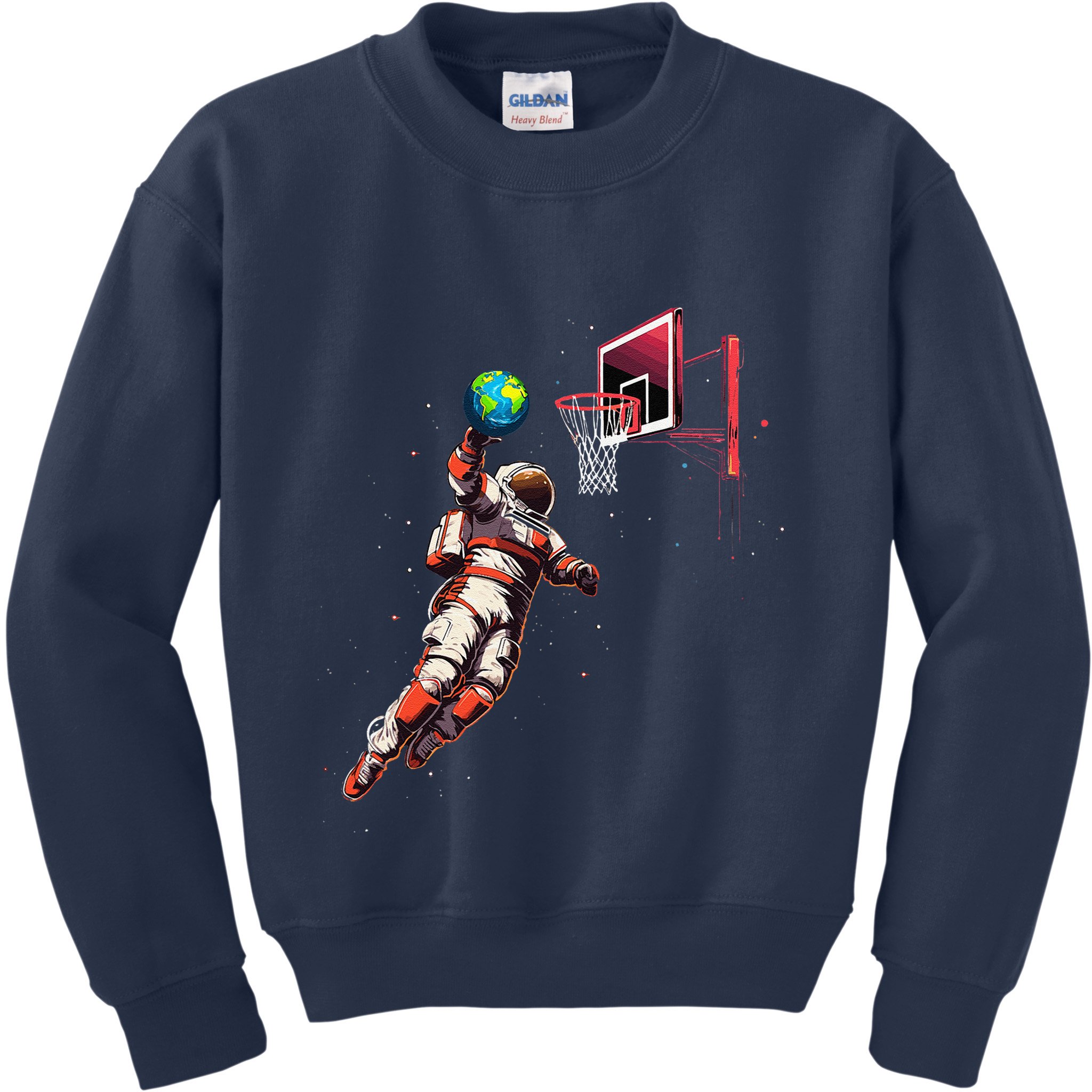 Astronaut Basketball Outer Space Gifts Space Kids Sweatshirt