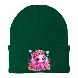 Adorable Baby Octopus Underwater Flower Coral Fish Ocean Sea Knit Cap Winter Beanie