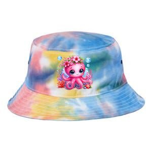 Adorable Baby Octopus Underwater Flower Coral Fish Ocean Sea Tie Dye Newport Bucket Hat