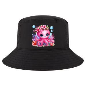 Adorable Baby Octopus Underwater Flower Coral Fish Ocean Sea Cool Comfort Performance Bucket Hat