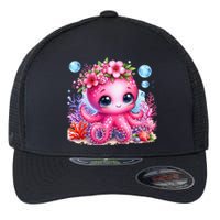 Adorable Baby Octopus Underwater Flower Coral Fish Ocean Sea Flexfit Unipanel Trucker Cap