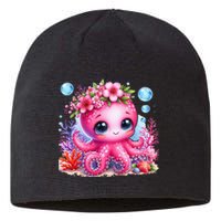 Adorable Baby Octopus Underwater Flower Coral Fish Ocean Sea Sustainable Beanie