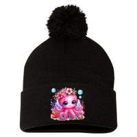 Adorable Baby Octopus Underwater Flower Coral Fish Ocean Sea Pom Pom 12in Knit Beanie