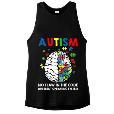 Autism Brain Operating System Ladies PosiCharge Tri-Blend Wicking Tank