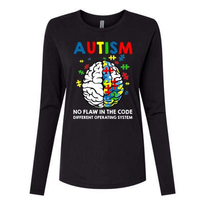 Autism Brain Operating System Womens Cotton Relaxed Long Sleeve T-Shirt