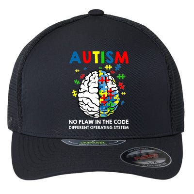 Autism Brain Operating System Flexfit Unipanel Trucker Cap
