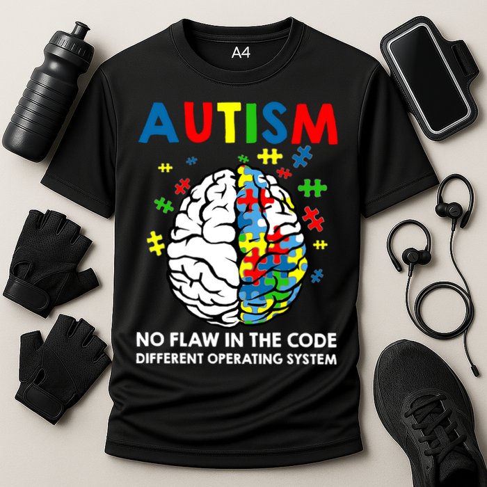 Autism Brain Operating System Cooling Performance Crew T-Shirt