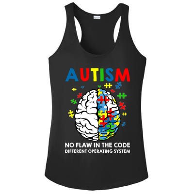 Autism Brain Operating System Ladies PosiCharge Competitor Racerback Tank
