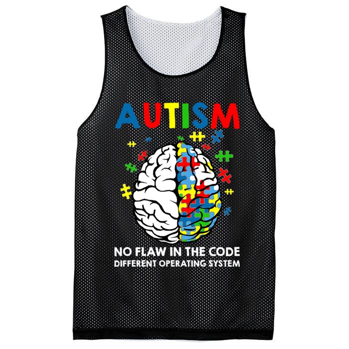 Autism Brain Operating System Mesh Reversible Basketball Jersey Tank