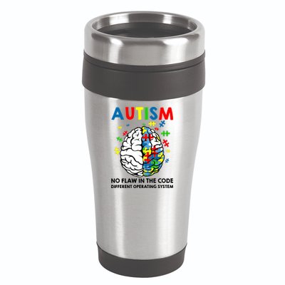 Autism Brain Operating System 16oz Travel Tumbler