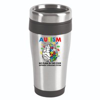 Autism Brain Operating System 16oz Travel Tumbler