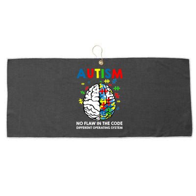 Autism Brain Operating System Large Microfiber Waffle Golf Towel