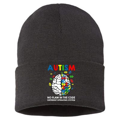Autism Brain Operating System Sustainable Knit Beanie