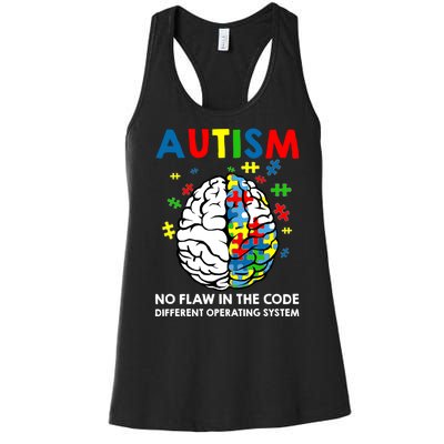 Autism Brain Operating System Women's Racerback Tank