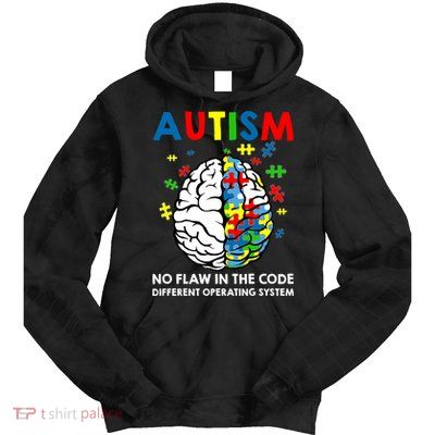 Autism Brain Operating System Tie Dye Hoodie
