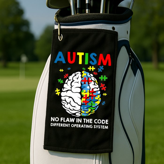 Autism Brain Operating System Golf Towel