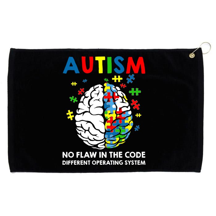 Autism Brain Operating System Grommeted Golf Towel
