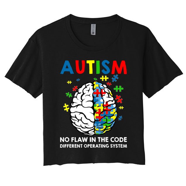 Autism Brain Operating System Crop Top