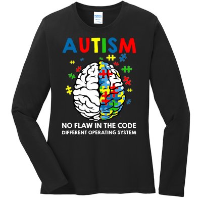 Autism Brain Operating System Ladies Long Sleeve Shirt