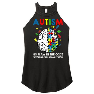 Autism Brain Operating System Women's Perfect Tri Rocker Tank