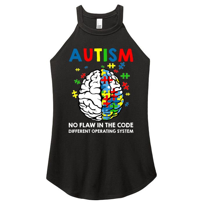 Autism Brain Operating System Women's Perfect Tri Rocker Tank