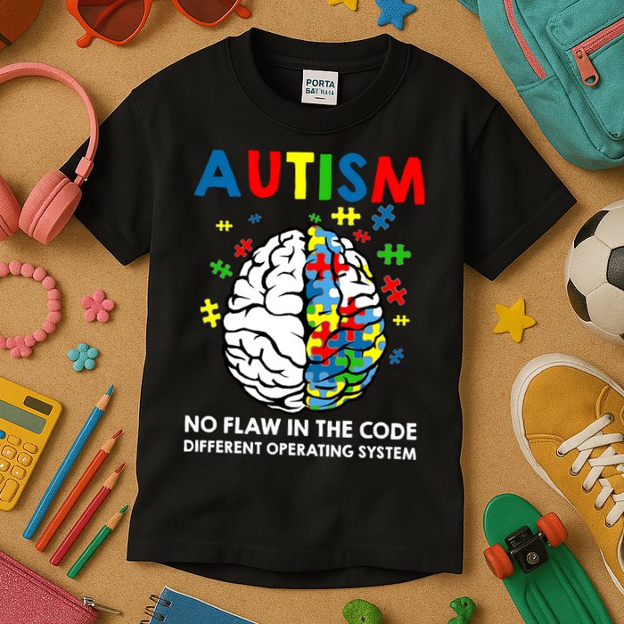 Autism Brain Operating System Kids T-Shirt