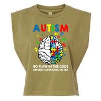 Autism Brain Operating System Garment-Dyed Women's Muscle Tee