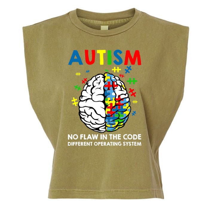Autism Brain Operating System Garment-Dyed Women's Muscle Tee