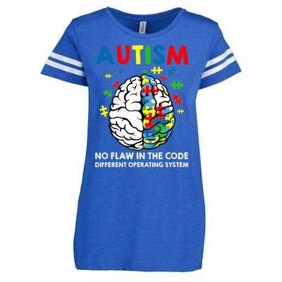 Autism Brain Operating System Enza Ladies Jersey Football T-Shirt