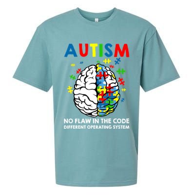 Autism Brain Operating System Sueded Cloud Jersey T-Shirt
