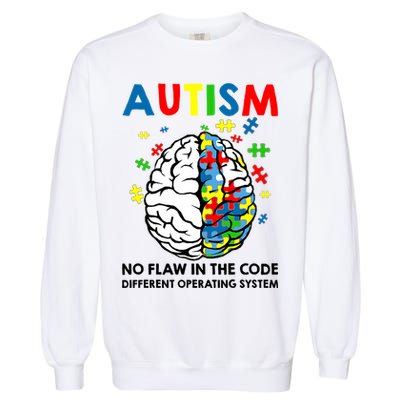 Autism Brain Operating System Garment-Dyed Sweatshirt