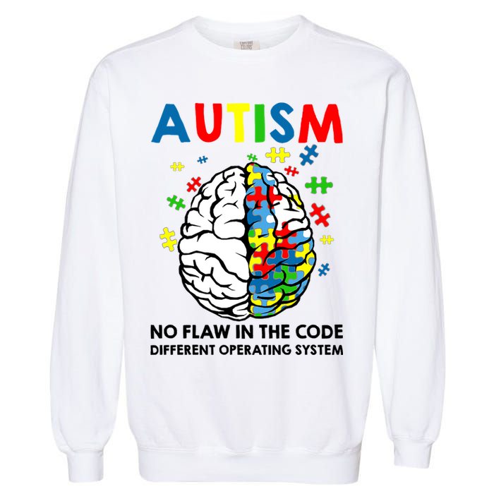 Autism Brain Operating System Garment-Dyed Sweatshirt