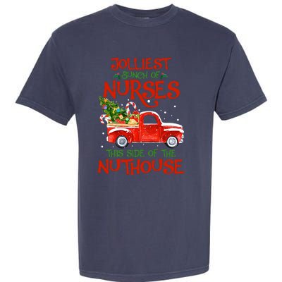 A Bunch Of A Nurses This Side Of The Nuthouse Christmas Garment-Dyed Heavyweight T-Shirt