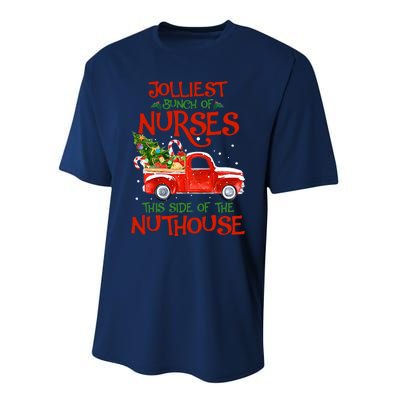 A Bunch Of A Nurses This Side Of The Nuthouse Christmas Performance Sprint T-Shirt