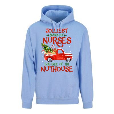 A Bunch Of A Nurses This Side Of The Nuthouse Christmas Unisex Surf Hoodie