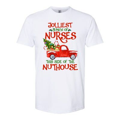 A Bunch Of A Nurses This Side Of The Nuthouse Christmas Softstyle® CVC T-Shirt