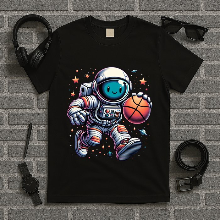 Astronaut Basketball Outer Space: Dunk Your Way Through The Cosmos T-Shirt
