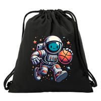 Astronaut Basketball Outer Space: Dunk Your Way Through The Cosmos Drawstring Bag
