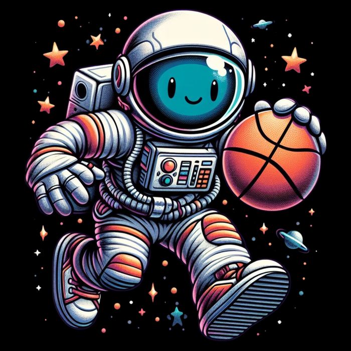 Astronaut Basketball Outer Space: Dunk Your Way Through The Cosmos Drawstring Bag