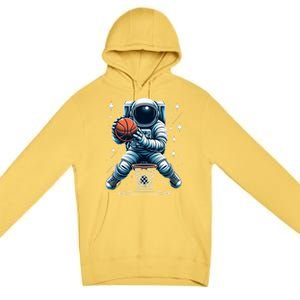 Astronaut Basketball Outer Space: Dunk Your Way Through The Cosmos Premium Pullover Hoodie