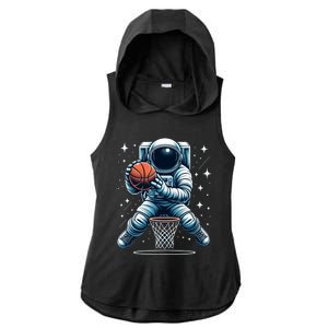 Astronaut Basketball Outer Space: Dunk Your Way Through The Cosmos Ladies PosiCharge Tri-Blend Wicking Draft Hoodie Tank