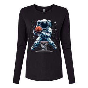 Astronaut Basketball Outer Space: Dunk Your Way Through The Cosmos Womens Cotton Relaxed Long Sleeve T-Shirt