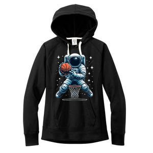 Astronaut Basketball Outer Space: Dunk Your Way Through The Cosmos Women's Fleece Hoodie