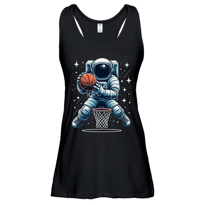 Astronaut Basketball Outer Space: Dunk Your Way Through The Cosmos Ladies Essential Flowy Tank